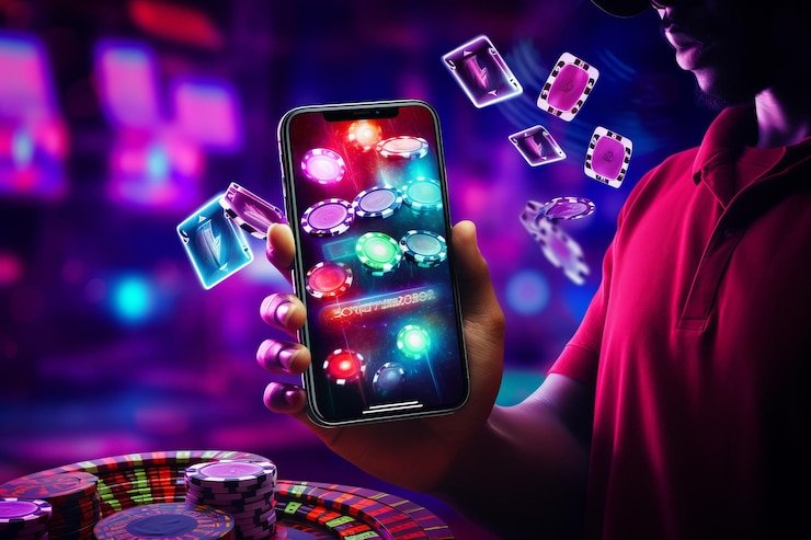 Pengguna membaca syarat cashback di ponsel